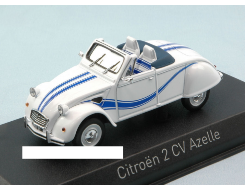Norev NV150093 CITROEN 2 CV CABRIOLET AZELLE 1990 WHITE W/BLUE DECO 1:43 Modellino