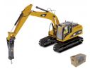 Diecast Master DM85280 CAT 320D L HYDRAULIC EXCAVATOR W/HAMMER 1:50 Modellino