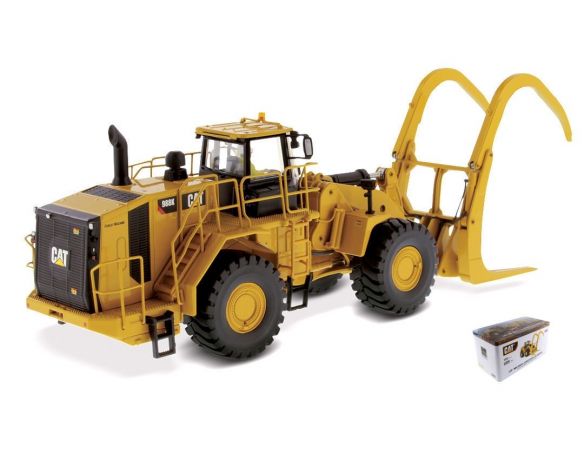 Diecast Master DM85917 CAT 988K WHEEL LOADER FOREST W/LOG GRAPPLE 1:50 Modellino