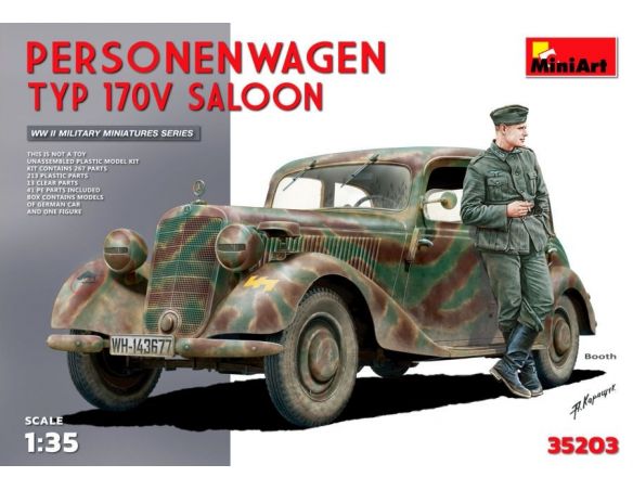 Miniart MIN35203 PERSONENWAGEN TYP 170V SALOON KIT 1:35 Modellino