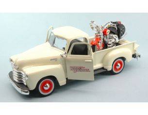 Maisto MI32194 CHEVROLET 3100 PICK UP 1950 1:25 + HARLEY DAVIDSON 2001 HERITAGE 1:24 Modellino