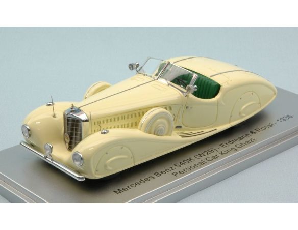 Kess Model KS43037011 MERCEDES 540K W29 ERDMANN & ROSSI 1936 PERSONAL CAR KING GHAZI 1:43 Modellino