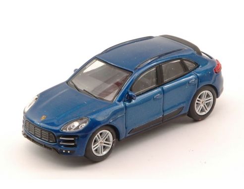Schuco SH20137 PORSCHE MACAN TURBO BLUE 1:64 Modellino