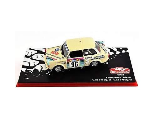 Abrex ABRMC032 TRABANT 601S N.96 76th MONTE CARLO 1992 E.DE FRESQUET-V.DE FRESQUET 1:43 Modellino