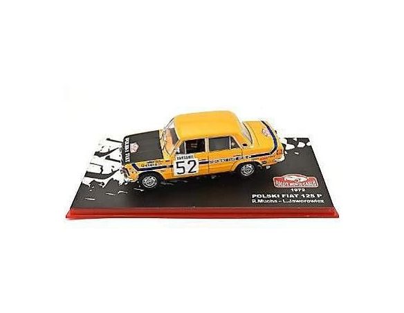 Abrex ABRMC028 POLSKI FIAT 125P N.52 24th MONTE CARLO 1972 R.MUCHA-L.JAWOROWICZ 1:43 Modellino