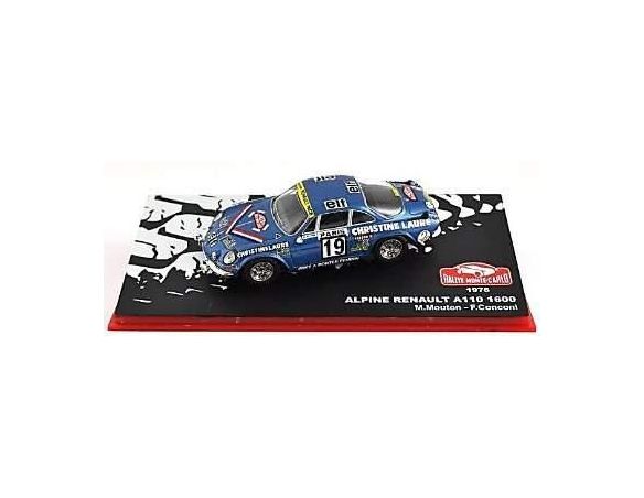 Abrex ABRMC007 ALPINE A110 1600 N.19 11th MONTE CARLO 1976 M.MOUTON-F.CONCONI 1:43 Modellino