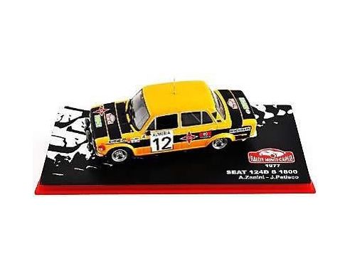 Abrex ABRMC014 SEAT 124D S 1800 N.12 3rd MONTE CARLO 1977 A.ZANINI-J.J.PETISCO 1:43 Modellino