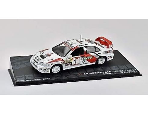 Abrex ABITR015 MITSUBISHI L.EVO IV N.1 WINNER ARGENTINA 1997 T.MAKINEN-S.HARJANNE 1:43 Modellino