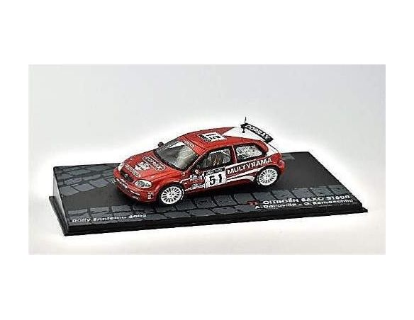 Abrex ABITR051 CITROEN SAXO 1600 N.51 15th SANREMO 2002 A.DALLAVILLA-G.BERNACCHINI 1:43 Modellino