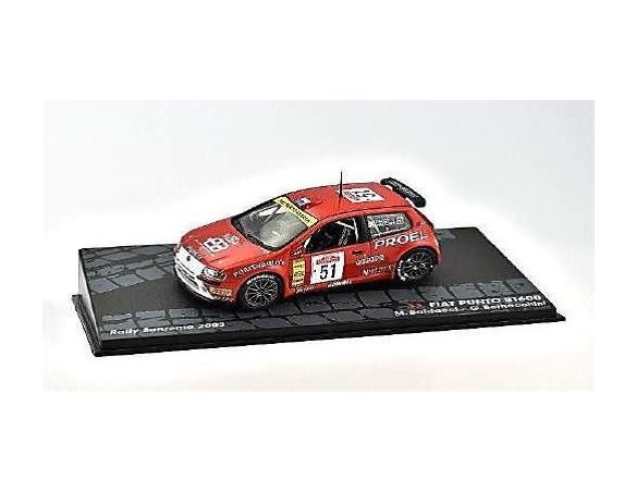 Abrex ABITR041 FIAT PUNTO S2000 N.51 16th SANREMO 2003 M.BALDACCI-G.BERNACCHINI 1:43 Modellino