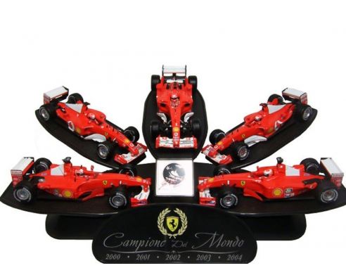Mattel L6237 SET 5 PCS. FERRARI SCHUMACHER 1/43 Modellino