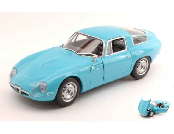 Nostalgie NT060 ALFA ROMEO GIULIA TZ 1963 LIGHT BLUE 1:24 Modellino
