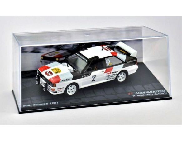 Abrex ABITR008 AUDI QUATTRO N.2 WINNER SWEDISH 1981 H.MIKKOLA-A.HERTZ 1:43 Modellino