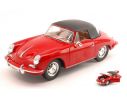EDITORIA NT101 PORSCHE 356 CABRIOLET SOFT TOP 1962 RED 1:24 Modellino