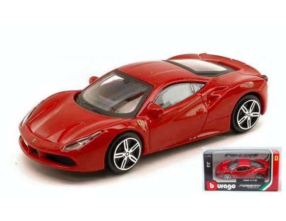 BBURAGO BU36023 FERRARI 488 GTB 2015 RED 1:43 Modellino