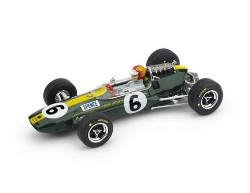 Brumm BM0591CH LOTUS 33 M.SPENCE 1965 N.6 4th INGHILTERRA GP + PILOTA 1:43 Modellino