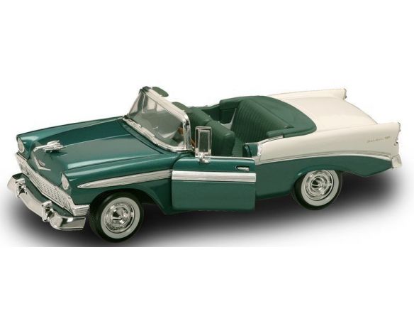 Yat Ming YM92128DG CHEVROLET BEL AIR 1956 DARK GREEN/WHITE 1:18 Modellino