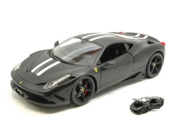 Bburago BU16903BK FERRARI 458 SPECIALE 2014 BLACK SIGNATURE 1:18 Modellino