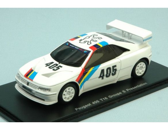 Spark Model S4875 PEUGEOT 405 T16 GROUPE S PRESENTATION 1989 1:43 Modellino