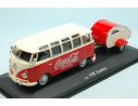 Motorcity Classics MCC467433 VW SAMBA BUS 1962 W/TRAILER COCA COLA 1:43 Modellino