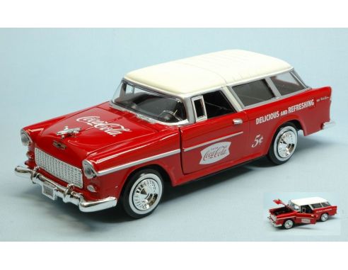 Motorcity Classics MCC424110 CHEVY BEL AIR NOMAD 1955 COCA COLA 1:24 Modellino