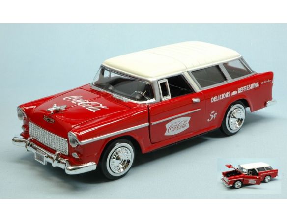 Motorcity Classics MCC424110 CHEVY BEL AIR NOMAD 1955 COCA COLA 1:24 Modellino