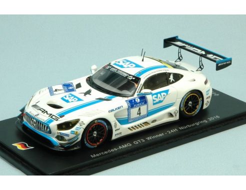 Spark Model SG231 MERCEDES GT3 N.4 WINNER 24 H NURBURGRING 2016 SCHNEIDER-ENGEL 1:43 Modellino