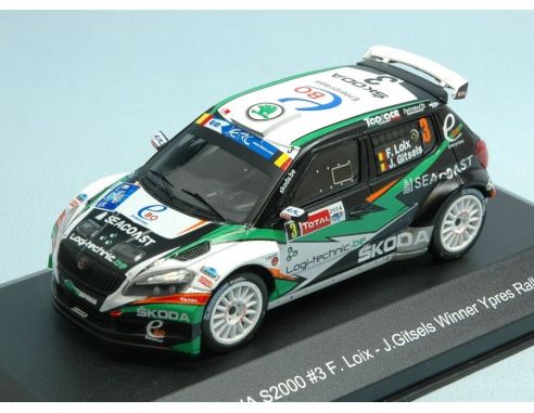 White Box WBR021 SKODA FABIA S2000 N.3 WINNER YPRES RALLY 2014 F.LOIX-J.GITSELS 1:43 Modellino
