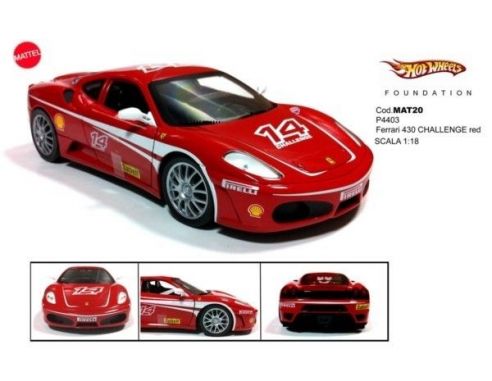 Mattel P4403 FERRARI 430 CHALLENGE RED 1/18 Auto 1/43
