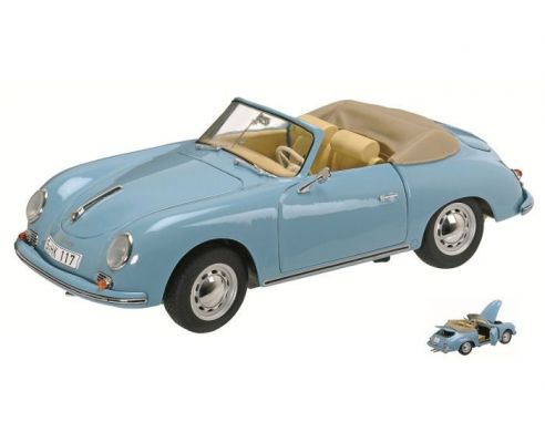Schuco SH0311 PORSCHE 356A CABRIOLET 1955 LIGHT BLUE 1:18 Modellino