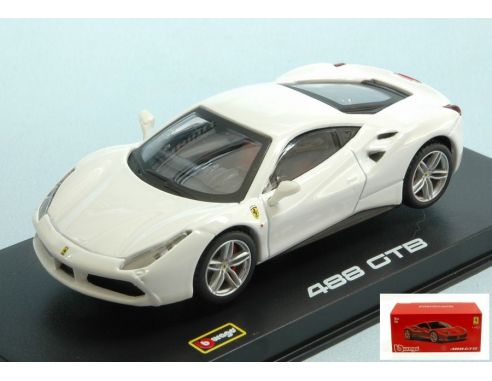 Bburago BU36904W FERRARI 488 GTB 2015 WHITE SIGNATURE 1:43 Modellino