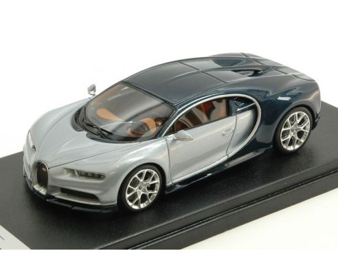 Looksmart LS459F BUGATTI CHIRON 2016 SILVER/BLUE 1:43 Modellino