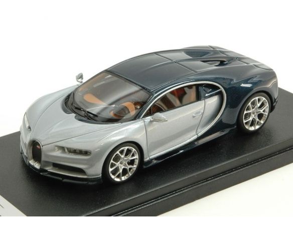 Looksmart LS459F BUGATTI CHIRON 2016 SILVER/BLUE 1:43 Modellino