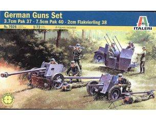 Italeri IT7026 GUNS SET PAK 35 - PAK 40 - FLACK 38 KIT 1:72 Modellino