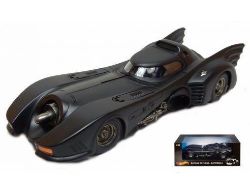 Hot Wheels HWCMC96 BATMOBILE BATMAN RETURNS 1989 MATT BLACK 1:18 Modellino