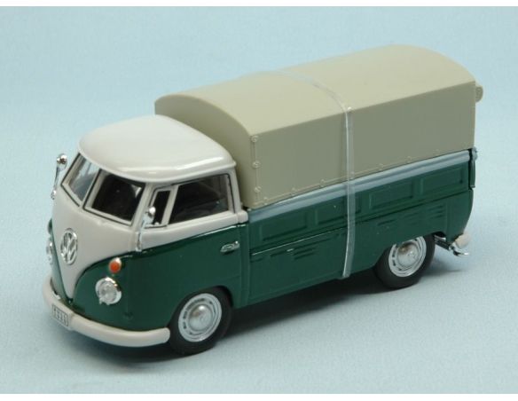 Cararama Motorama CA13400B VW T1 PICK UP CLOSED 1961 DARK GREEN/WHITE 1:43 Modellino