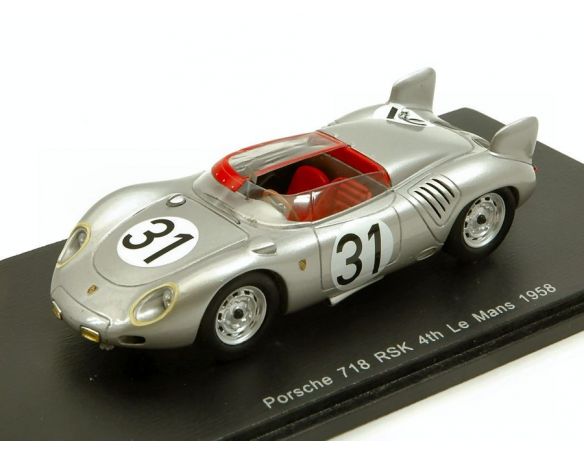 Spark Model S1875 PORSCHE 718 RSK N.31 4th LM 1958 E.BARTH-P.FRERE 1:43 Modellino