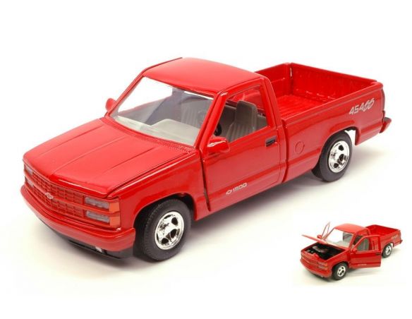 Motormax MTM73203RD CHEVROLET 454 SS PICK UP 1992 RED 1:24 Modellino