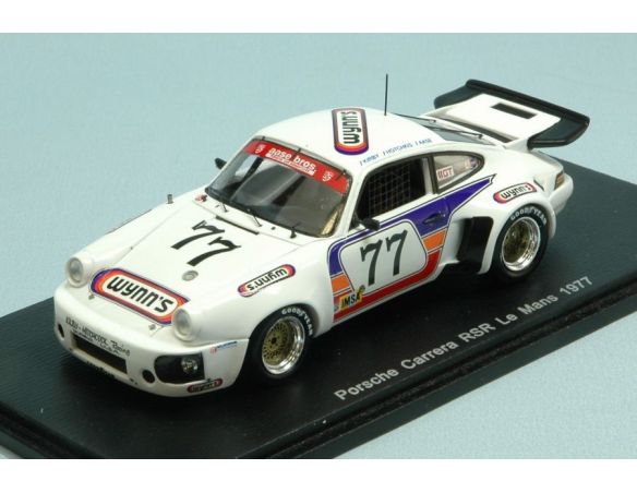 Spark Model S4749 PORSCHE CARRERA RSR N.77 20th LM 1977 J.HOTCKIS-D.AASE-R.KIRBY 1:43 Modellino