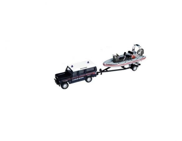 Bburago BU 32029 SET LAND ROVER + GOMMONE CARABINIERI 1:50 Modellino  Auto Stradali