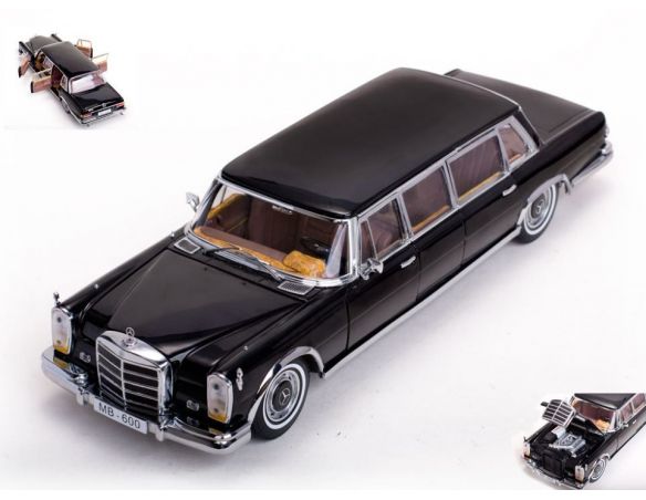 SunStar SS2202 MERCEDES 600 PULLMAN 1966 BLACK 1:18 Modellino