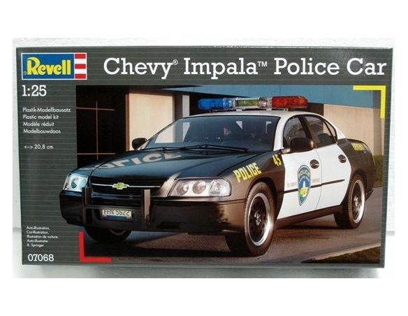 Revell 07068 CHEVY Impala Police Car plastic model Kit 1:25 Modellino