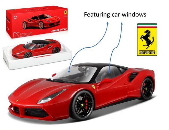 BBURAGO BU16905R FERRARI 488 GTB RED SIGNATURE 1:18 Modellino