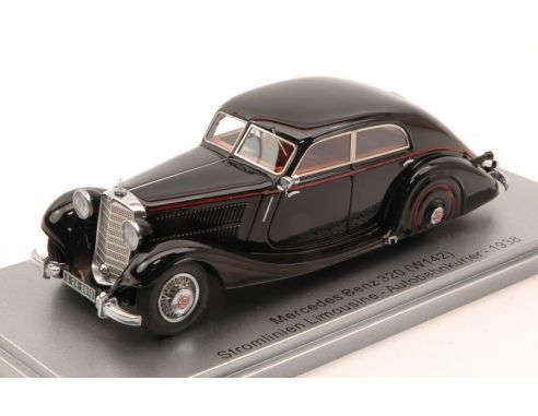 Kess Model KS43037005 MERCEDES 320 (W142) STROMLINIEN LIMOUSINE AUTOBAHNKURIER 1938 BLACK 1:43 Modellino