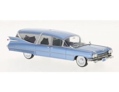 Neo Scale Models NEO45261 CADILLAC S&S SUPERIOR LANDAU MET.BLUE HEARSE 1959 1:43 Modellino