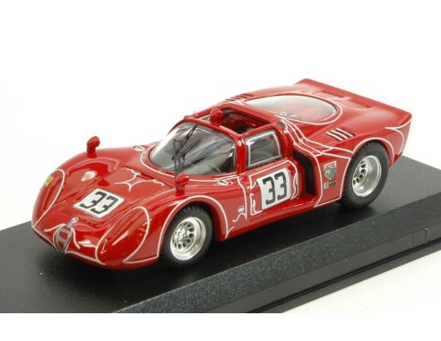 Best Model BT9640 ALFA ROMEO 33.2 N.33 DNF 6 H WATKINS GLEN 1968 H.KWECH-J.MARTINO 1:43 Modellino