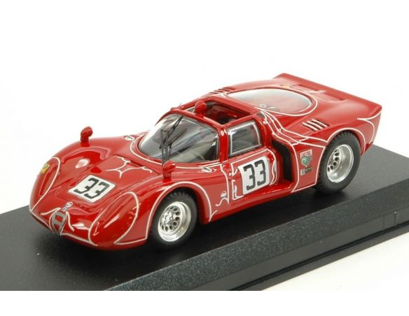 Best Model BT9640 ALFA ROMEO 33.2 N.33 DNF 6 H WATKINS GLEN 1968 H.KWECH-J.MARTINO 1:43 Modellino