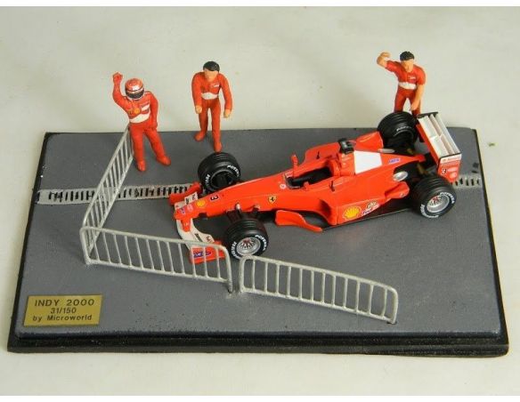 Microworld 2K01 DIORAMA INDIANAPOLIS 2000 F.+ PILOT Modellino