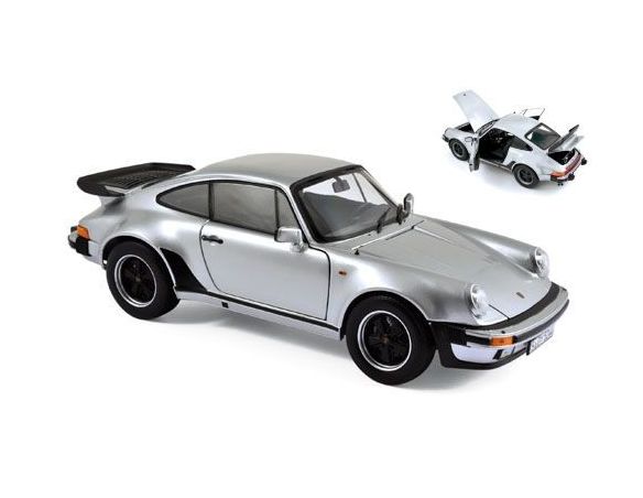 Norev NV187574 PORSCHE 911 TURBO 3,3L 1977 SILVER 1:18 Modellino