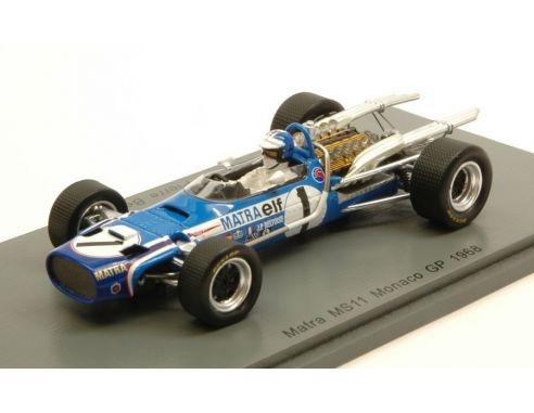 Spark Model S4356 MATRA MS11 J.P.BELTOISE 1968 N.1 ACCIDENT MONACO GP 1:43 Modellino